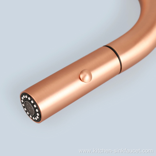 Rose gold stainless steel swivel kitchen faucet